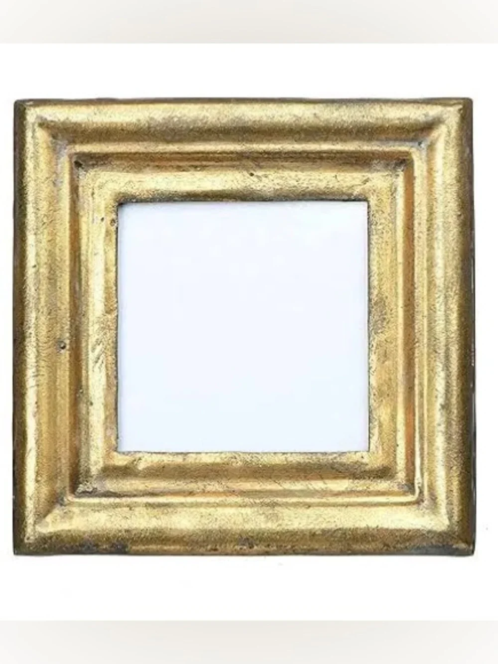 CREATIVE CO-OP NWT Antiqued Gold Square Picture Frame (Holds 3.5